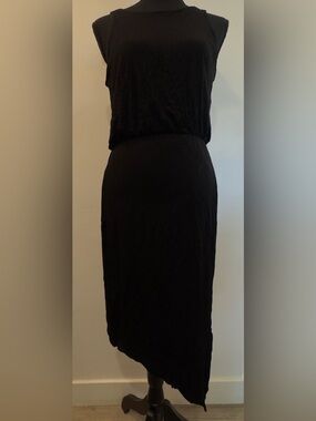 Women's Bobeau Black Angled Dress